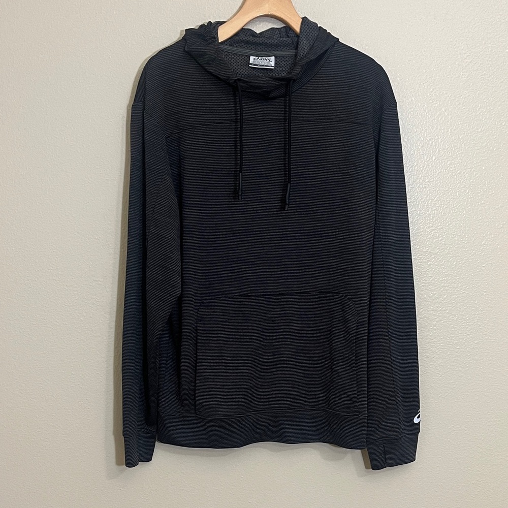 Asics Charcoal Grey Hoodie Long Sleeve Shirt